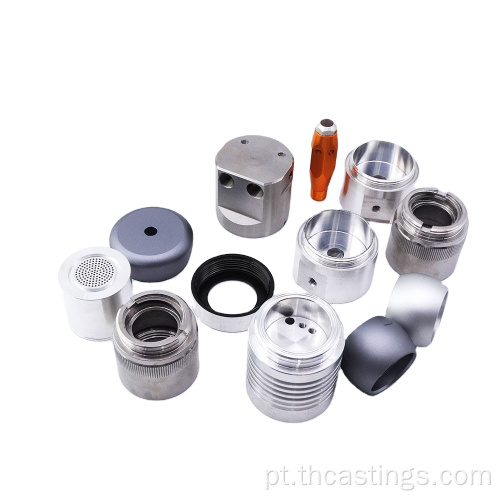 Peças de alumínio / titânio, componente mecânico de torneamento CNC